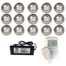 Kit Iluminação Piscina 15 Leds 6w Inox - 240m² + Smart Pool