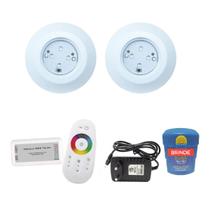 Kit Iluminação Piscina 24m² Completo - 1 Módulo + 2 Leds 9w