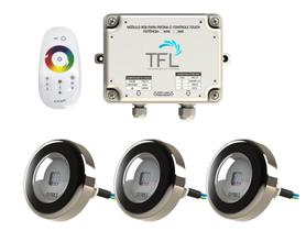 Kit Iluminação Piscina - Contr Touch + 3 Leds Rgb 9W Tholz - Tfl Automacao / Tholz