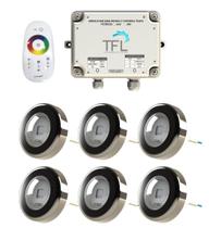 Kit Iluminação Piscina - Contr Touch + 6 Leds Rgb 6W Tholz