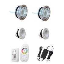 Kit Iluminação Piscina Fibra 2 Superleds +módulo Rgb C Fonte