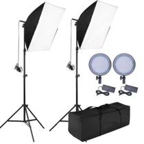 Kit Iluminação Softbox Estúdio Led P/ Fotografia 50x70 Kit Iluminação Softbox Estúdio Led P/ Fotografia 50x70