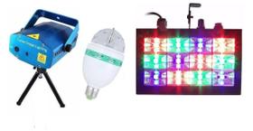 Kit Iluminação Strobo Rítimico Festa Bola Colorida Strobo Kit Iluminação Strobo Rítimico Festa Bola Colorida Strobo