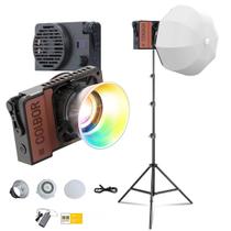Kit Iluminador Led Rgb Colbor Wonder W100r 105w + Softbox Lanterna Cs25 + Tripé 2,4m Kit Iluminador Led Rgb Colbor Wonder W100r 105w + Softbox Lanterna Cs25 + Tripé 2,4m
