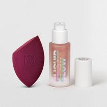 Kit Iluminador Líquido Rosado Larissa Manoela By Océane + Esponja de Maquiagem (2 Produtos)