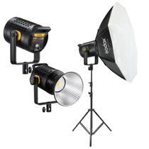 Kit Iluminador Luz Led Ul60 Godox Octabox 120cm Tripe Kit Iluminador Luz Led Ul60 Godox Octabox 120cm Tripe
