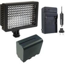 Kit Iluminador Profissional LED VL003-150 + Bateria NP-950 + Carregador NP-FM50