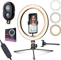 Kit Iluminador Ring Light Luz Profissional Celular Universal