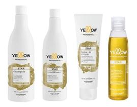 Kit Iluminador Star Yellow Shampoo + Cond + Óleo + Leave-in