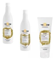 Kit Iluminador Yellow Star Shampoo, Condicionador E Leave-in