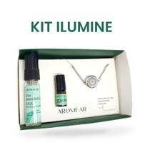 Kit ILUMINE - Pulseira difusora Girassol + Mini Spray Leveza + Óleo essencial +Calma - Aromear