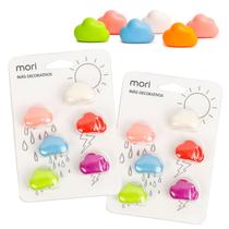 Kit Imã de Geladeira Magnético Nuvem 12Peças Multiuso Decorativo Colorido