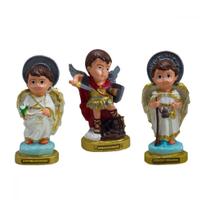 Kit Imagem Três Arcanjos Bebê em Borracha 16cm Kit Imagem Três Arcanjos Bebê em Borracha 16cm
