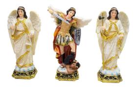 Kit Imagem Três Arcanjos Rafael Miguel Gabriel - 23cm