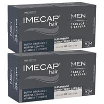 Kit Imecap Hair Men Cabelos E Barba Com 2 Unidades De 60 Cápsulas Cada