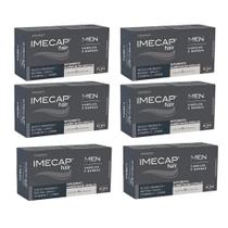Kit Imecap Hair Men Cabelos E Barba Com 6Un De 60 Cáps Cada