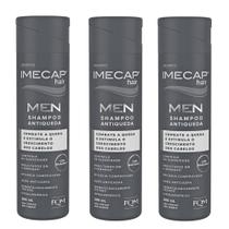 Kit Imecap Hair Men Shampoo Antiqueda Com 3 Unidades De 200ml Cada