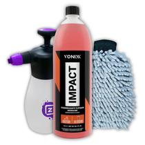 Kit Impact 1,5l Pulverizador 2 em 1 Manual Snow Limpeza Luva