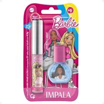 Kit Impala Barbie:1 Esmalte e 1 Brilho Labial