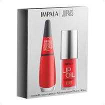Kit Impala Ju Paes Virando O Jogo Aposta Alta: 1 Esmalte Cremoso e 1 Lip Oil Hidratante