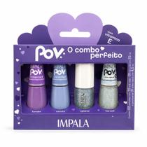 Kit Impala Pov 2.3 Maria Nicolly: 2 Esmaltes, 1 Top Coat e 1 Gloss Labial Kit Impala Pov 2.3 Maria Nicolly: 2 Esmaltes, 1 Top Coat e 1 Gloss Labial