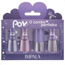 Kit Impala Pov Luara: 2 Esmaltes, 1 Top Coat e 1 Gloss Labial