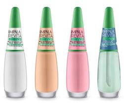 Kit Impala Revita - Base Rosa Sweet/ Base Coral Light/ Base Branco Soft/ Óleo em Gel Revitalizante