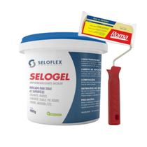 Kit Impermeabilizante Incolor Resina Protetora Laje Telhado Piso Cimento Concreto Parede Selogel 900g Seloflex + Rolo de Espuma 9cm