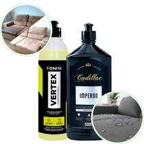 Kit Imperon Cadillac 500ml + Vertex Vonixx 500ml - Limpeza e Impermeabilização de tecido