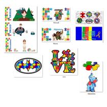 Kit Impressão Folhas Sublimáticas Tema Autistas Kit Impressão Folhas Sublimáticas Tema Autistas