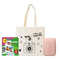 Kit Impressora Instax Mini Link 3 Rosa + 40 Filmes + Ecobag Kit Impressora Instax Mini Link 3 Rosa + 40 Filmes + Ecobag
