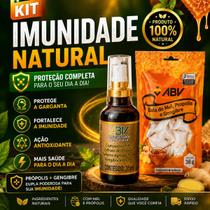 Kit Imunidade Natural Spray de Própolis Sabor Romã,Gengibre e Hortelã 35ml + Bala de Gengibre ABV