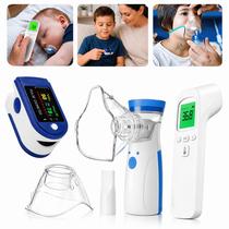 Kit Inalador Ultrassônico, Oxímetro e Termômetro Digital Kit saúde Respiratória Kit Inalador Ultrassônico, Oxímetro e Termômetro Digital Kit saúde Respiratória