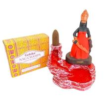 Kit Incensário Cascata Com 10Un De Incensos-Selecione Modelo