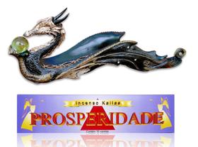 Kit Incensário Dragão Celestial Com Incenso Prosperidade