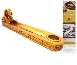 KIT Incensário Egípcio Gold Incenso Palo Santo 9 varetas - Flash