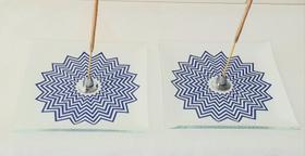 kit incensário mandala blue 12 cm kit incensário mandala blue 12 cm