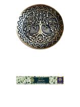 Kit incensario redondo árvore +1 cx incenso ohana jasmim Kit incensario redondo árvore +1 cx incenso ohana jasmim