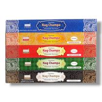 Kit Incenso Massala Darshan Nag Champa 5 caixas 50 varetas