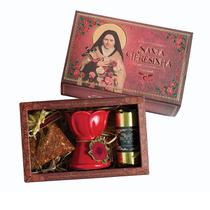 Kit Incenso Santa Terezinha do Menino Jesus Lisieux - Rosa Vermelha