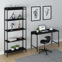 Kit Industrial 2 Peças Escrivaninha com Estante Active Yescasa