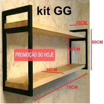 kit industrial 70cm com prateleira gg