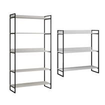 Kit Industrial Estante Guaecá 180x95 E Aparador Industrial 3 Prateleiras Córdoba 100x95 Preto/Branco Kit Industrial Estante Guaecá 180x95 E Aparador Industrial 3 Prateleiras Córdoba 100x95 Preto/Branco