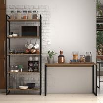 Kit Industrial Mesa Estante Multiuso P Cozinha - Estilo e Funcionalidade para Seu Espaço AJLstore