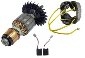 Kit induzido, bobina e carvão 220V p/ esmer. GWS 2200-180