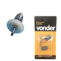 Kit Induzido + Escova Carvão P/ Esmerilhadeira Vonder Eav650 127v Vonder