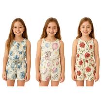 Kit Infantil 3 Macaquinhos Sortidos Conforto em 100% Algodão