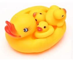 Kit Infantil 4 Patinhos De Borracha Brinquedo De Água