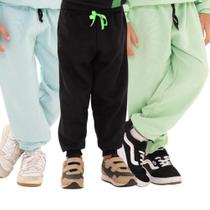 Kit Infantil 5 Calças de Moletom Peluciado bebê Menino Masculino conforto e estilo calças para bebês Kit Infantil 5 Calças de Moletom Peluciado bebê Menino Masculino conforto e estilo calças para bebês