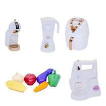 Kit Infantil Air Fryer Batedeira Legumes Cafeteira 10 Peças